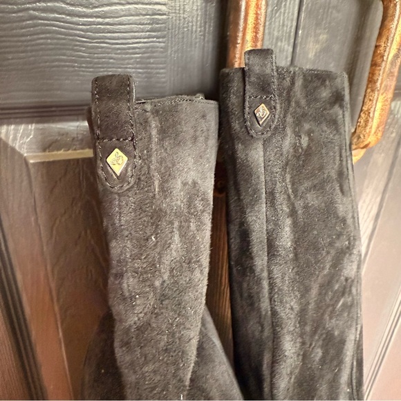 Sam Edelman Black Caprice Suede Boots Sz 8 - Picture 14 of 16